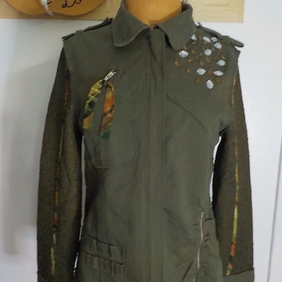 Lou Nardi Cotton & Stretch Military Style Jacket - Picture 3 of 13
